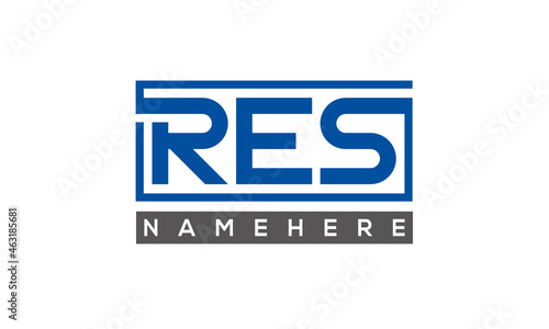 RES creative three letters logo