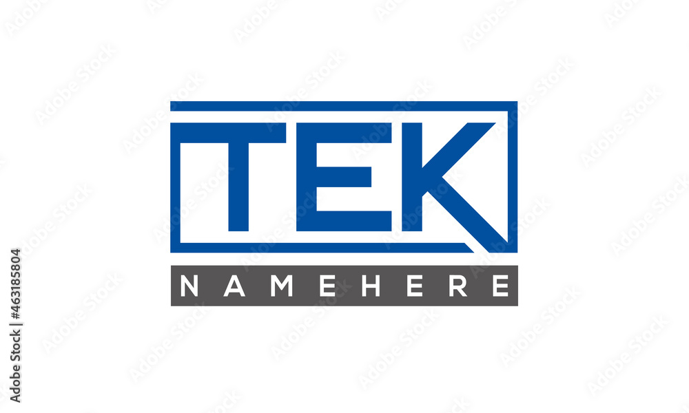 TEK creative three letters logo TEK creative three letters logo