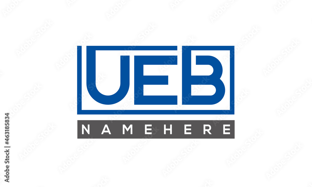 UEB creative three letters logo UEB creative three letters logo