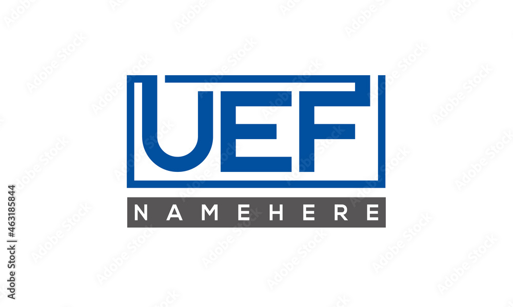 UEF creative three letters logo UEF creative three letters logo
