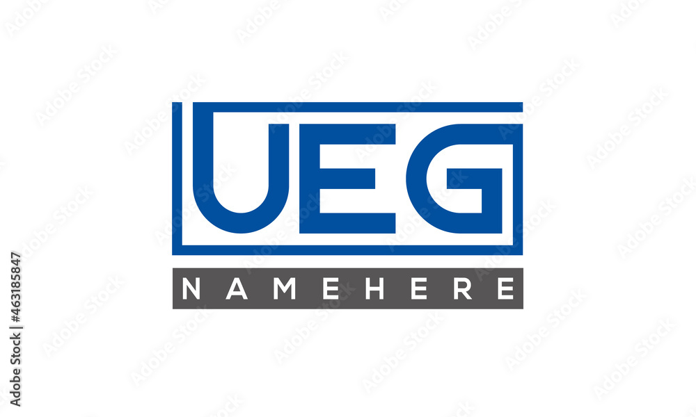 UEG creative three letters logo UEG creative three letters logo