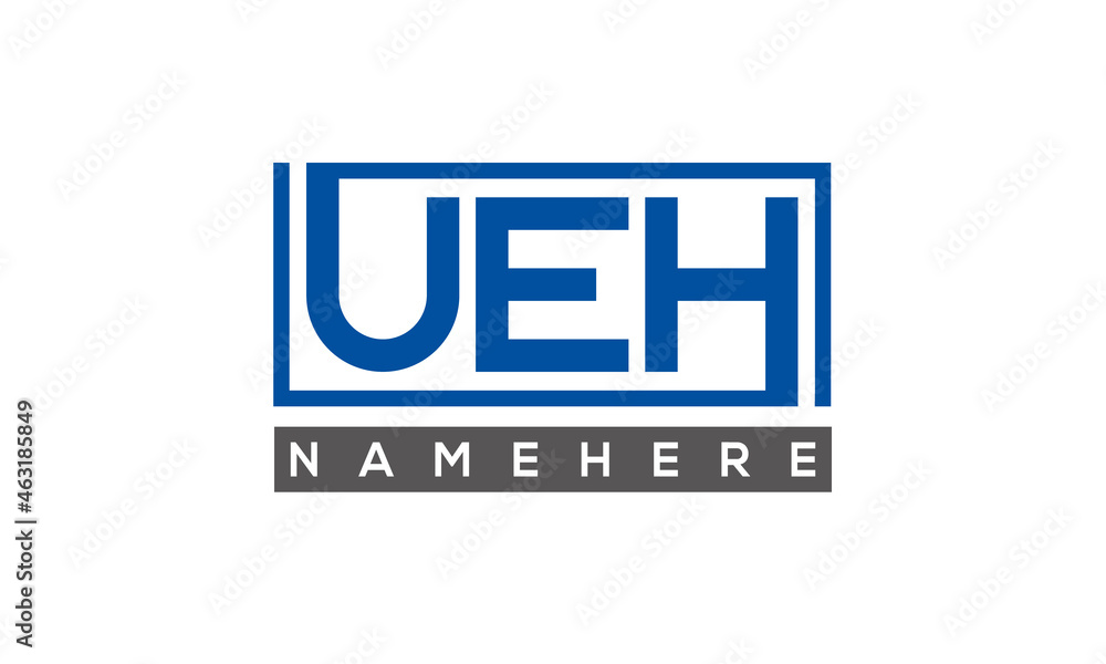 UEH creative three letters logo UEH creative three letters logo