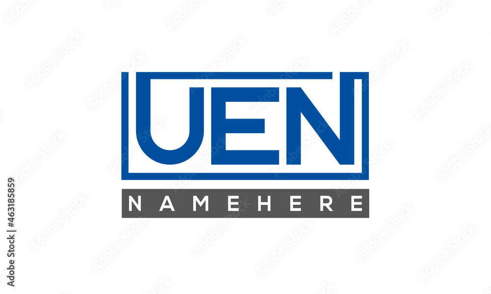 UEN creative three letters logo UEN creative three letters logo