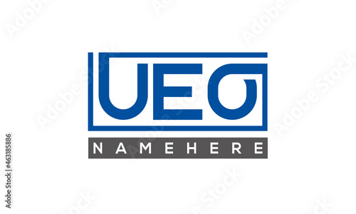 UEO creative three letters logo	