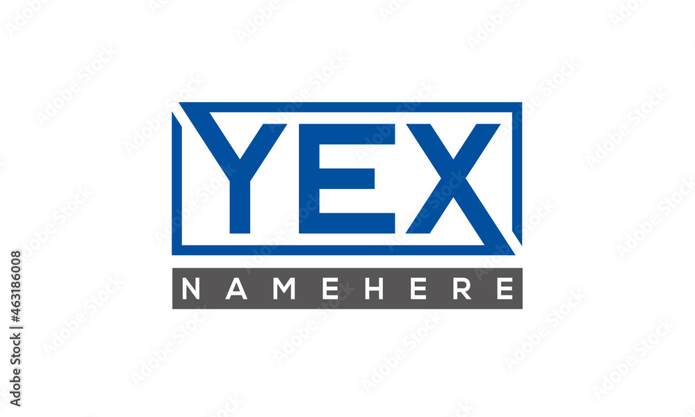YEX creative three letters logo YEX creative three letters logo