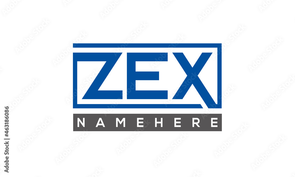 ZEX creative three letters logo ZEX creative three letters logo