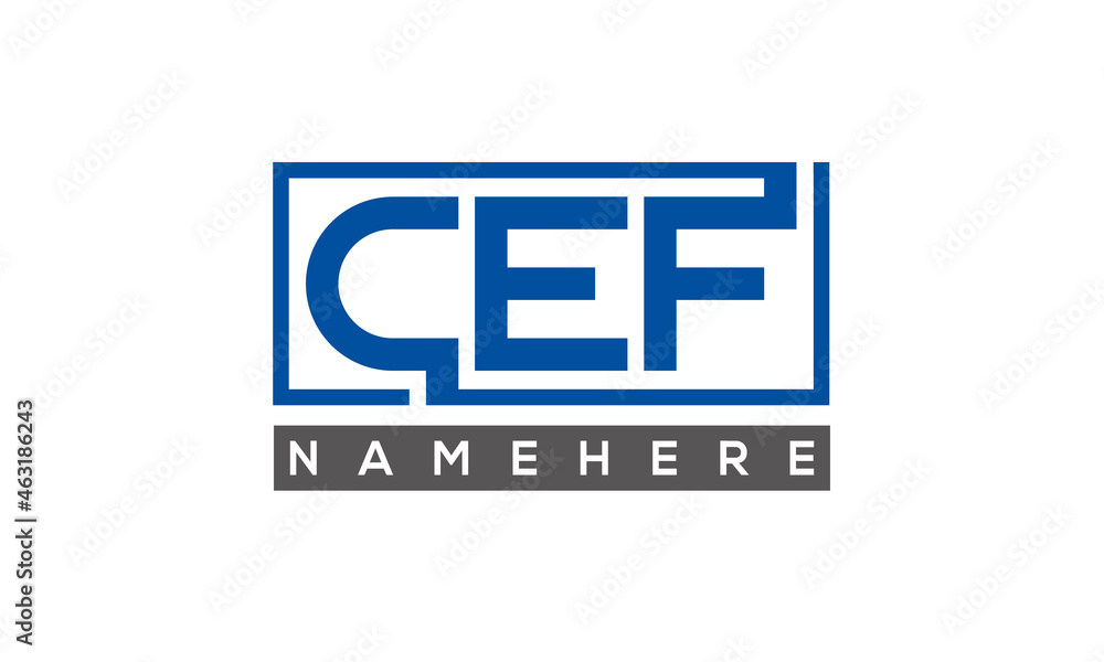 CEF creative three letters logo CEF creative three letters logo