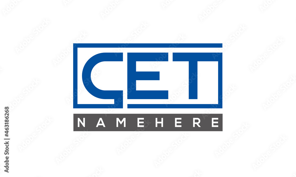 CET creative three letters logo CET creative three letters logo