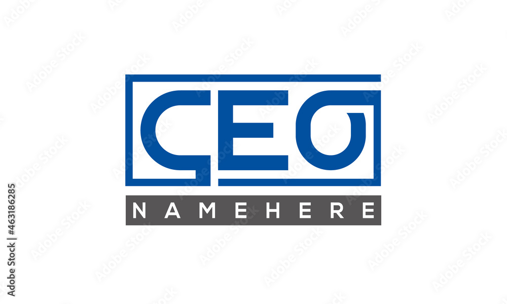 CEO creative three letters logo CEO creative three letters logo
