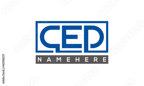 CED creative three letters logo	