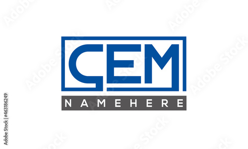 CEM creative three letters logo	