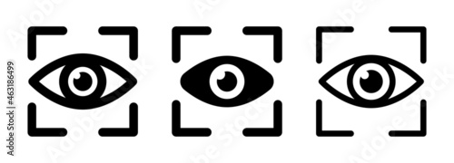 Eye scan icon vector illustration.