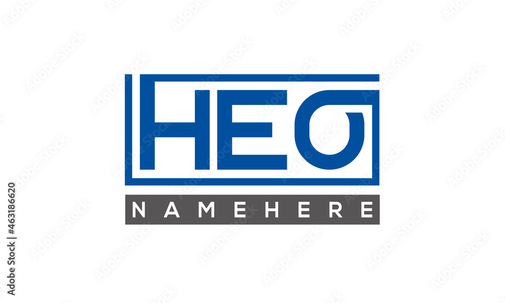 HEO creative three letters logo HEO creative three letters logo