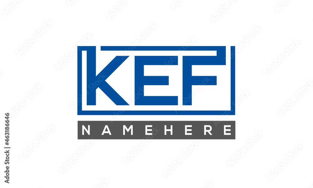 KEF creative three letters logo KEF creative three letters logo