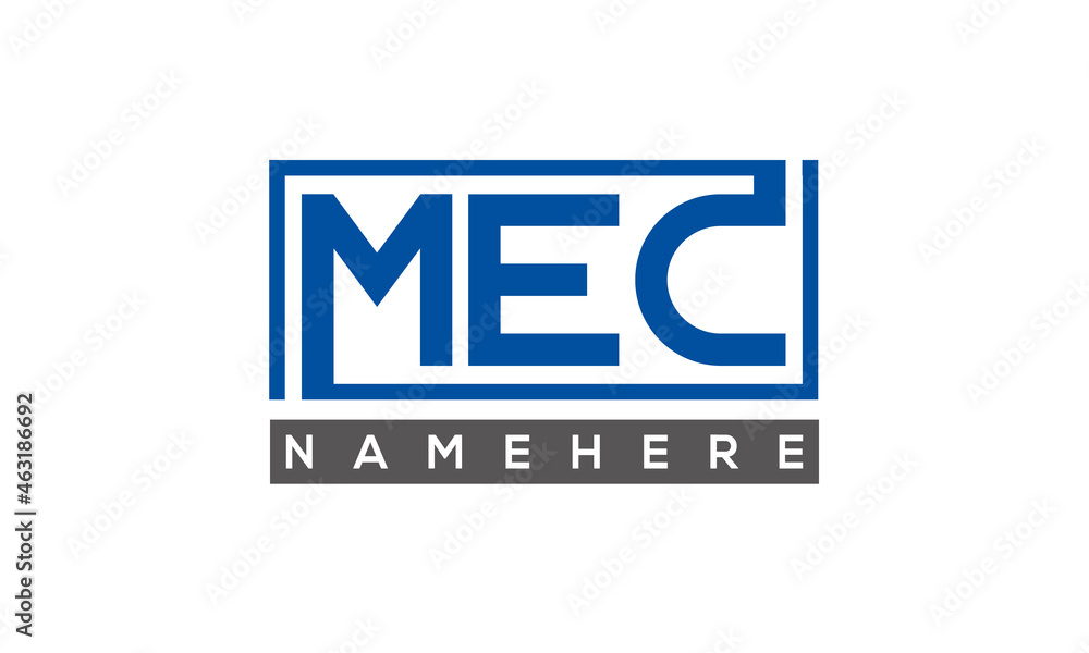 MEC creative three letters logo MEC creative three letters logo