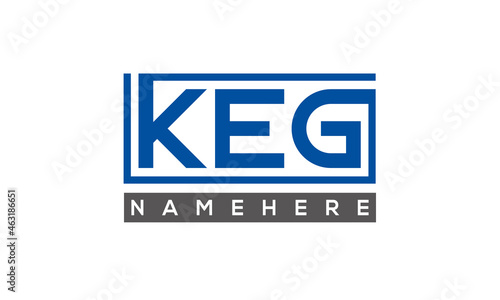 KEG creative three letters logo	