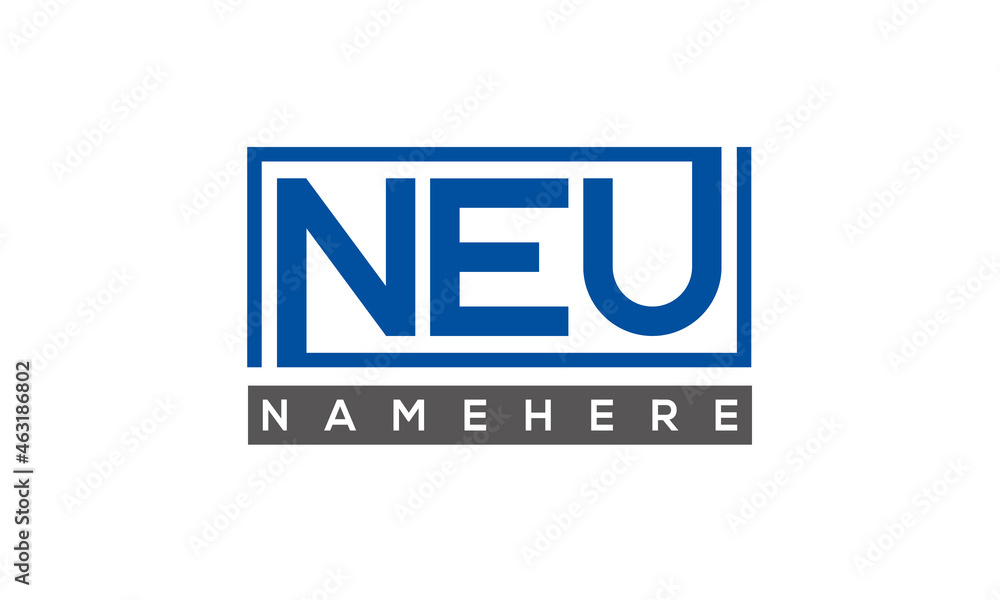 NEU creative three letters logo NEU creative three letters logo