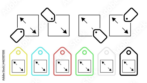 To postpone vector icon in tag set illustration for ui and ux, website or mobile application