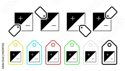Impact vector icon in tag set illustration for ui and ux, website or mobile application