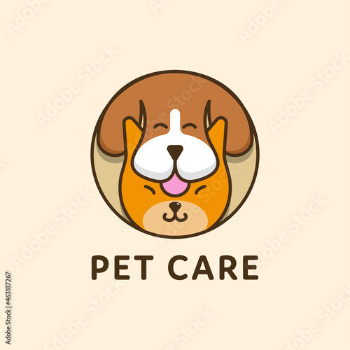 cat and dog care logo design