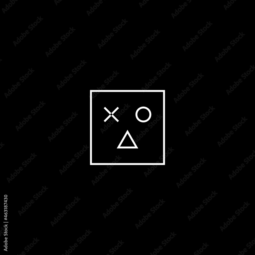 game logo icon, simple game button vector game logo icon, simple game button vector