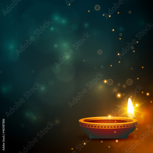 beautiful colors diwali diya sparkling background