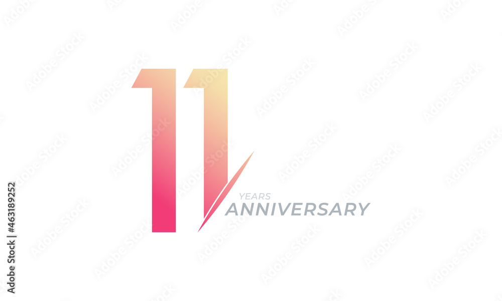 11 Year Anniversary Celebration Vector. Happy Anniversary Greeting Celebrates Template Design Illustration 11 Year Anniversary Celebration Vector. Happy Anniversary Greeting Celebrates Template Design Illustration