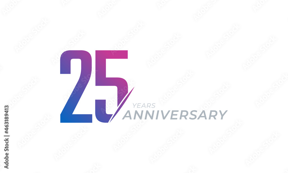 25 Year Anniversary Celebration Vector. Happy Anniversary Greeting Celebrates Template Design Illustration 25 Year Anniversary Celebration Vector. Happy Anniversary Greeting Celebrates Template Design Illustration
