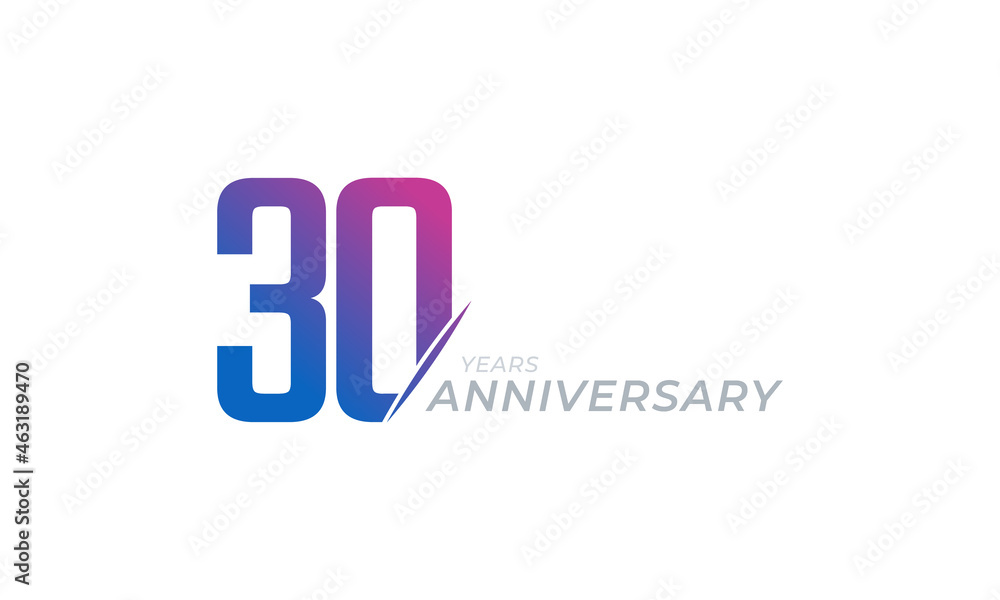 30 Year Anniversary Celebration Vector. Happy Anniversary Greeting Celebrates Template Design Illustration 30 Year Anniversary Celebration Vector. Happy Anniversary Greeting Celebrates Template Design Illustration