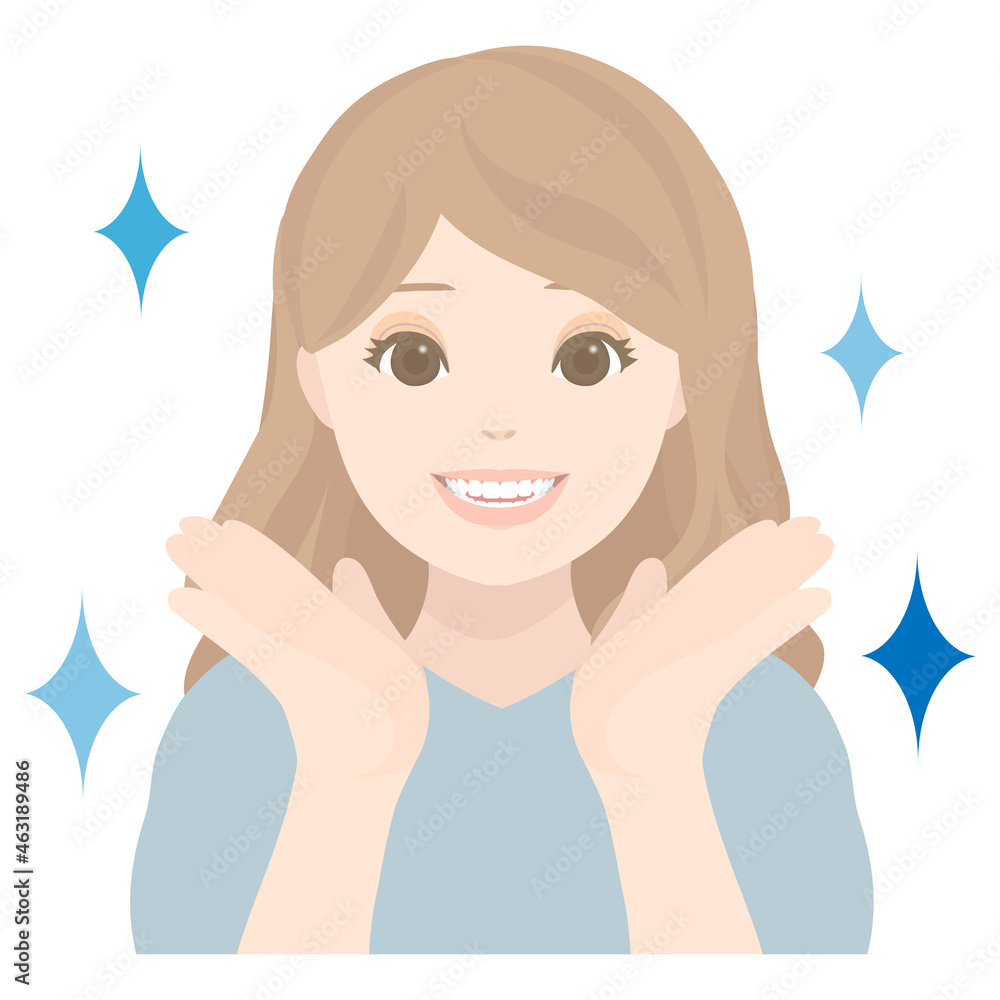 綺麗な歯の女性 綺麗な歯の女性
