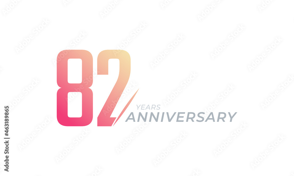 82 Year Anniversary Celebration Vector. Happy Anniversary Greeting Celebrates Template Design Illustration 82 Year Anniversary Celebration Vector. Happy Anniversary Greeting Celebrates Template Design Illustration