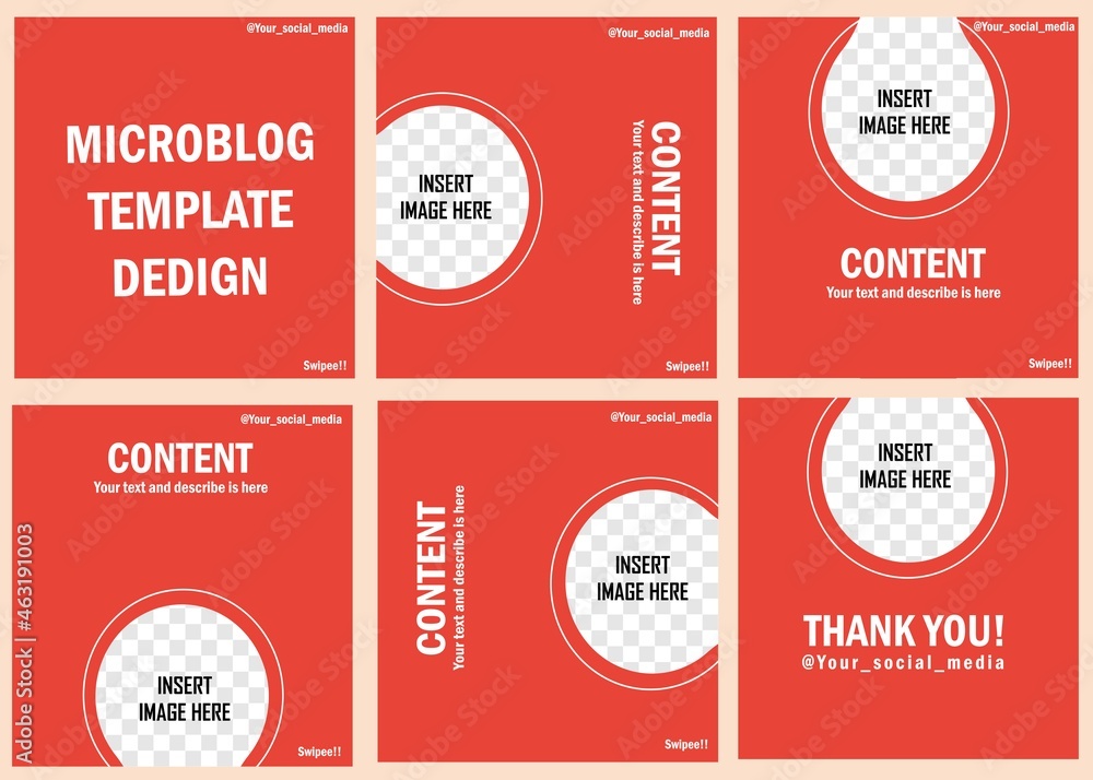 Naklejka premium Microblog template design with vector file for your social media content.