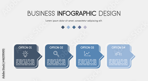 Infograph with business icons. Vector