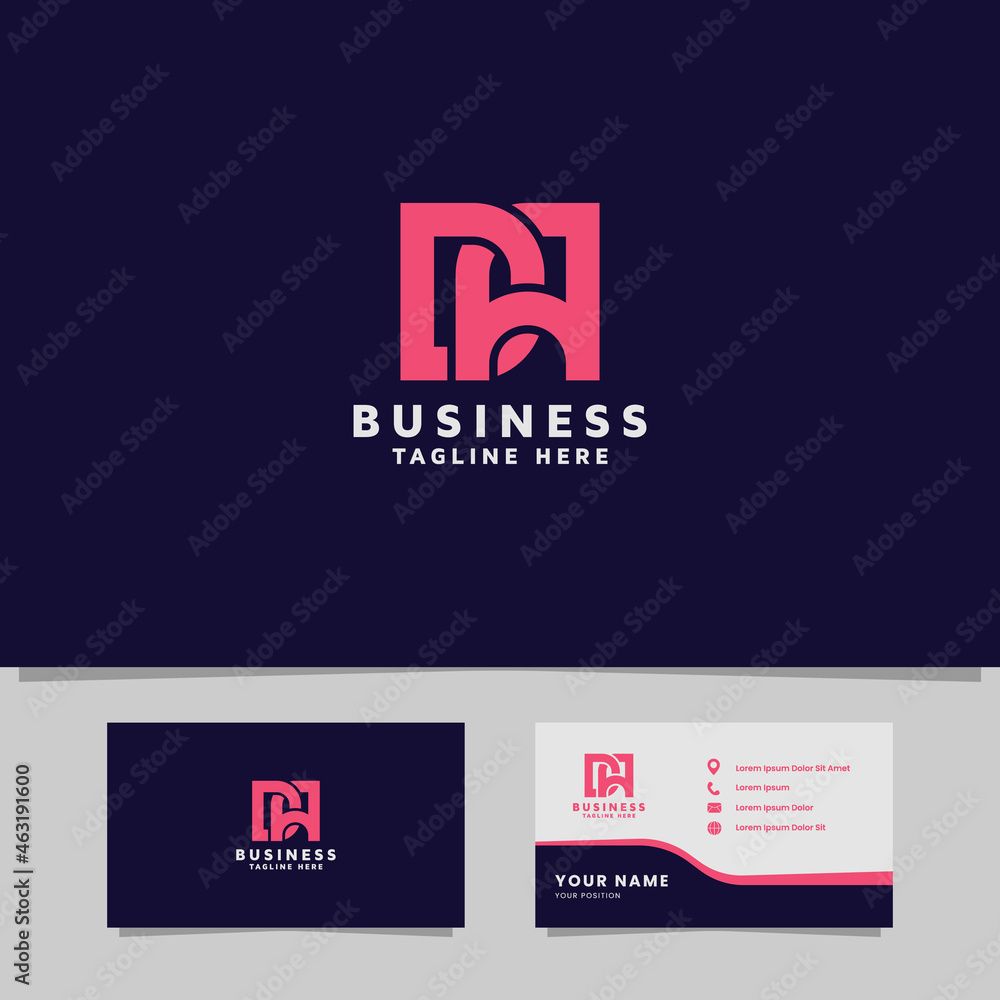 Simple and Minimalist Bright Pink Geometric Overlapping Letter DA Monogram Initial Logo Simple and Minimalist Bright Pink Geometric Overlapping Letter DA Monogram Initial Logo