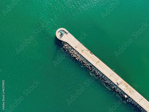 Aerial photography, sea, seawall