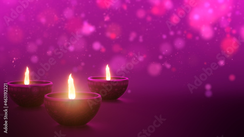 Diwali, Deepavali or Dipawali the popular Hindu festivals of lights, symbolizes the spiritual "victory of light over darkness, good over evil, and knowledge over ignorance, background decoration