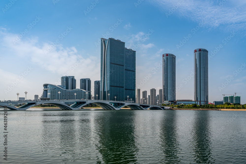 The beautiful coastline architectural landscape of Rizhao, China The beautiful coastline architectural landscape of Rizhao, China