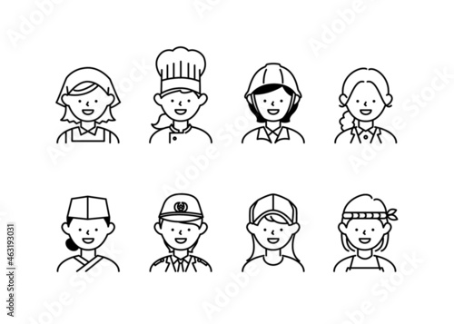 いろいろな職業の人々
