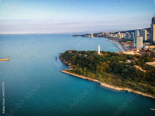 Wallpaper Mural Aerial photography of the architectural landscape of Yantai City Torontodigital.ca