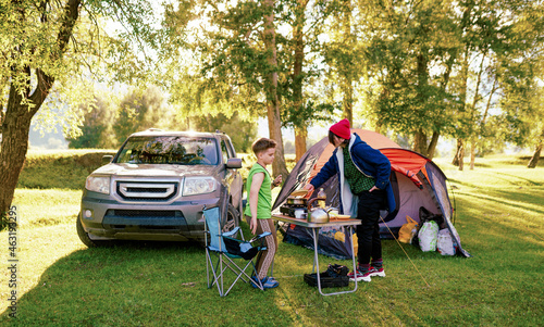 camping in the park