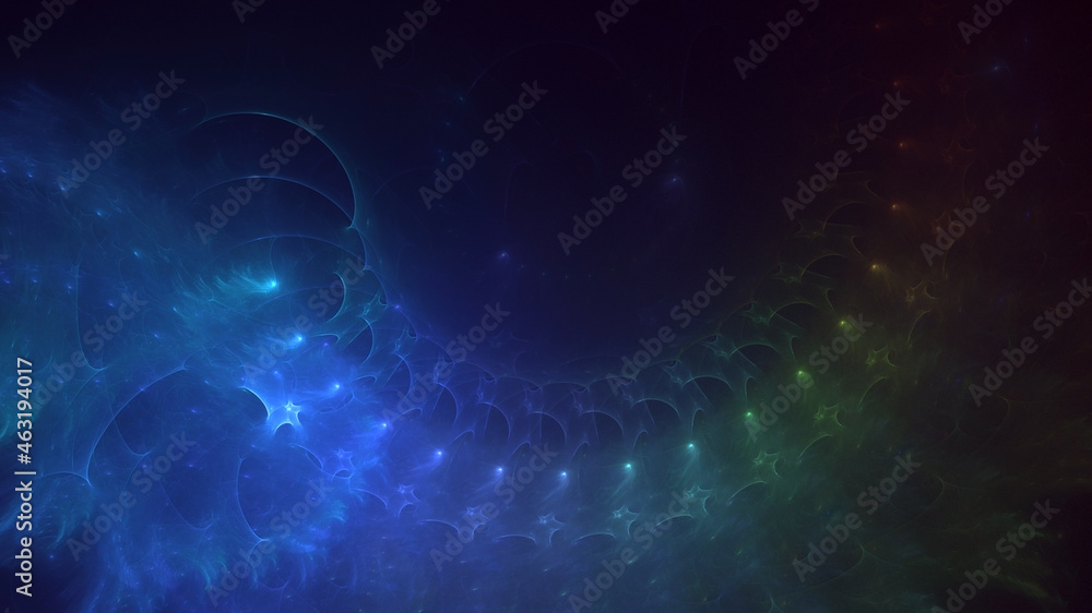 Obraz premium 3D rendering abstract multicolor fractal light background
