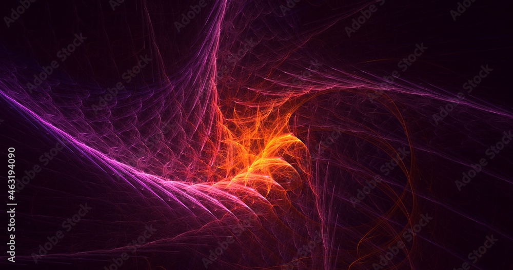 Obraz premium 3D rendering abstract multicolor fractal light background