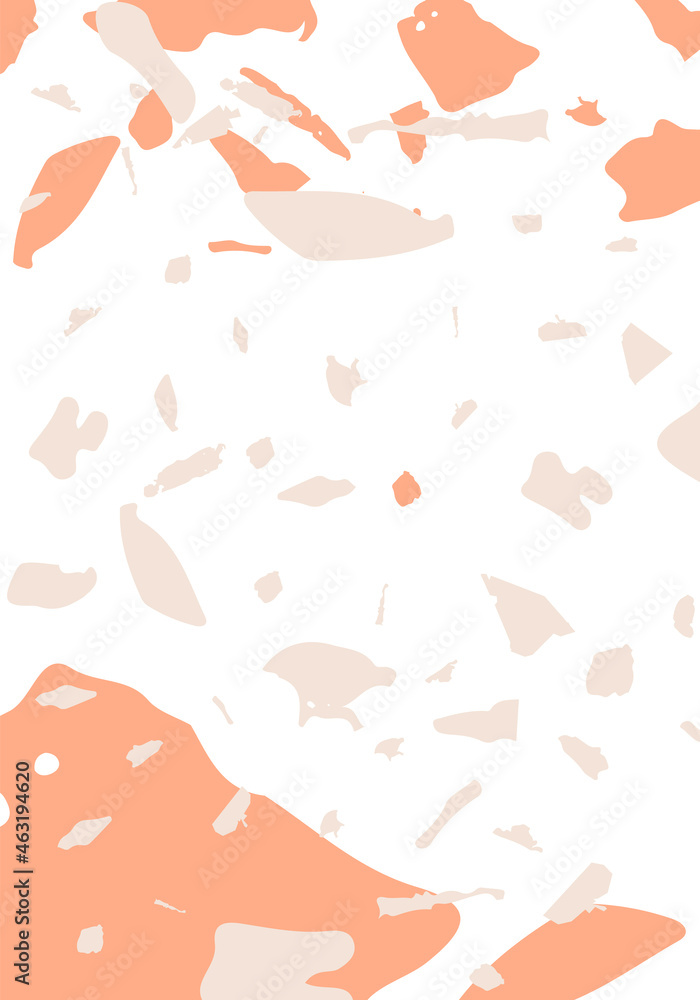 Terrazzo modern abstract template. Orange and Terrazzo modern abstract template. Orange and