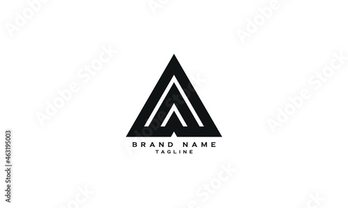 AA, Abstract initial monogram letter alphabet logo design