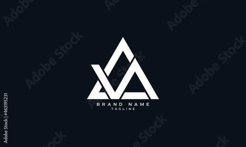 AVA, AAV, VAA, Abstract initial monogram letter alphabet logo design photo