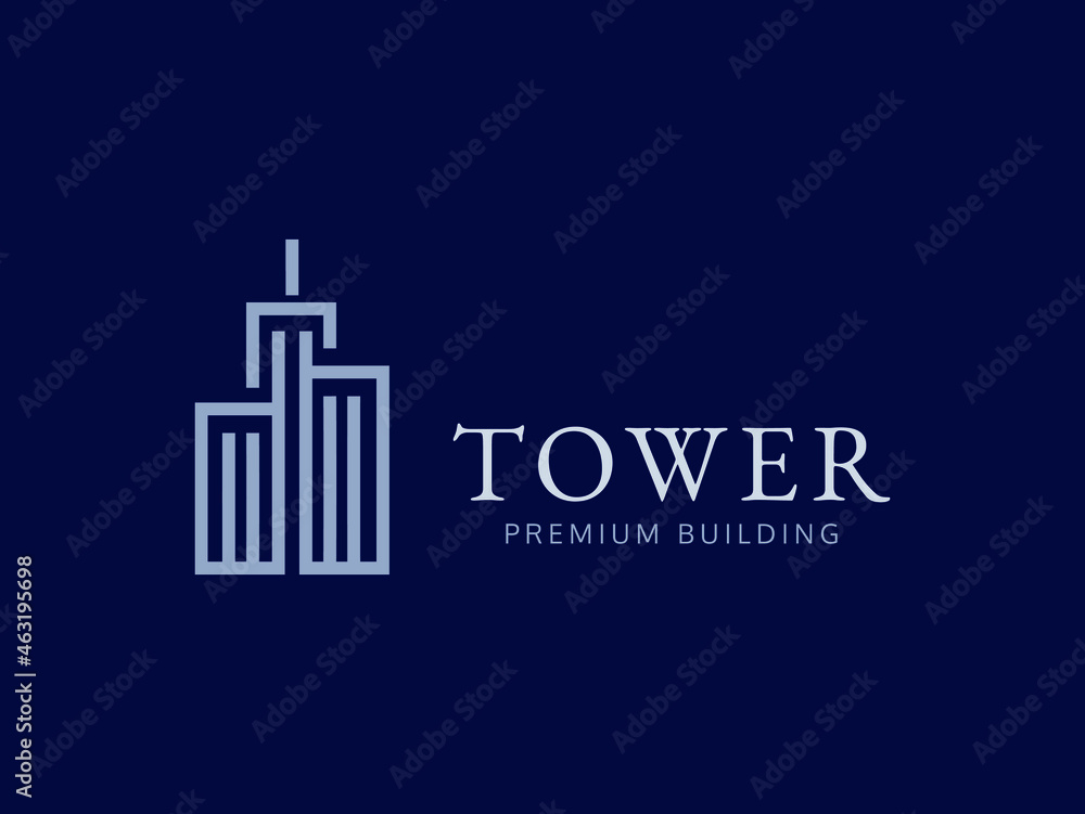 building architecture tower property logo building architecture tower property logo
