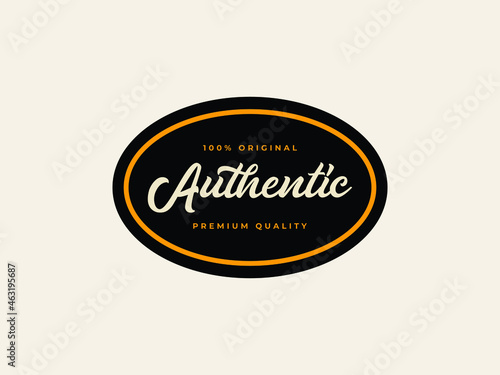 original authentic label design concept