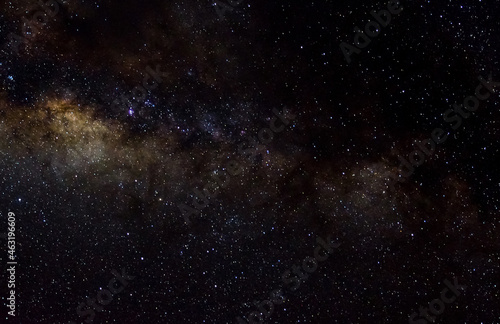 Stars and galaxy outer space sky night universe black starry background of shiny starfield © Iuliia Sokolovska