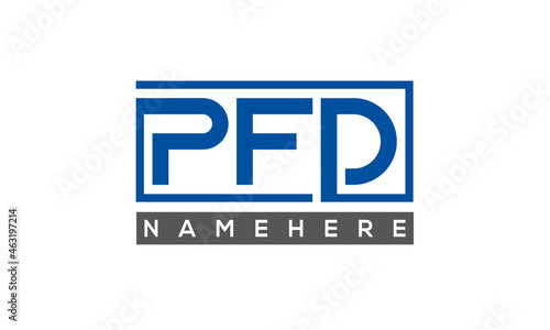 PFD creative three letters logo