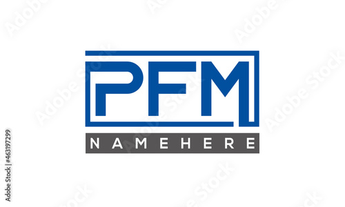 PFM creative three letters logo